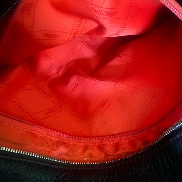 LONGCHAMP VTG BLK LEATHER GORG TOTE Bag LUX - Picture 5 of 13